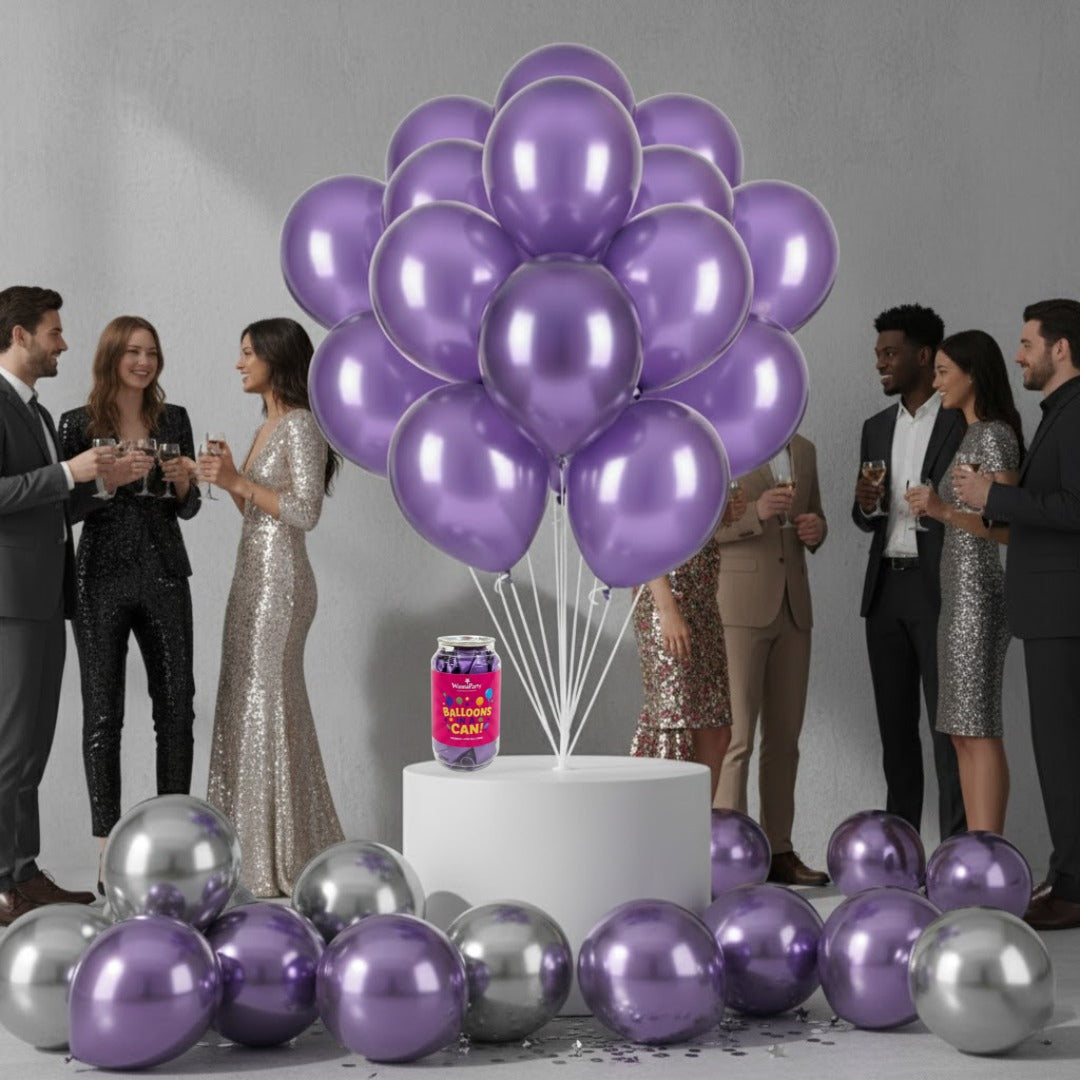 10" Chrome Purple Balloons - 20PC