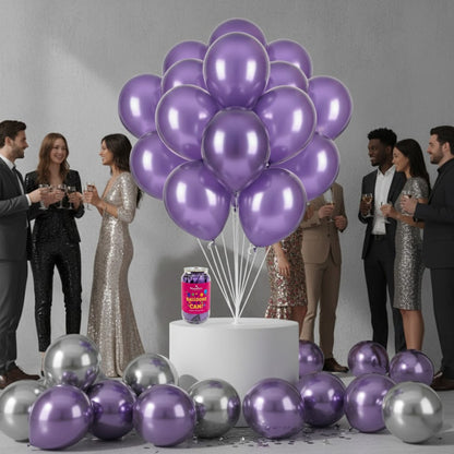 10" Chrome Purple Balloons - 20PC