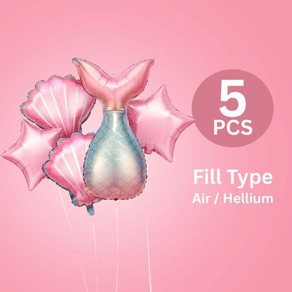 Mermaid Balloon Set - Pack of 5