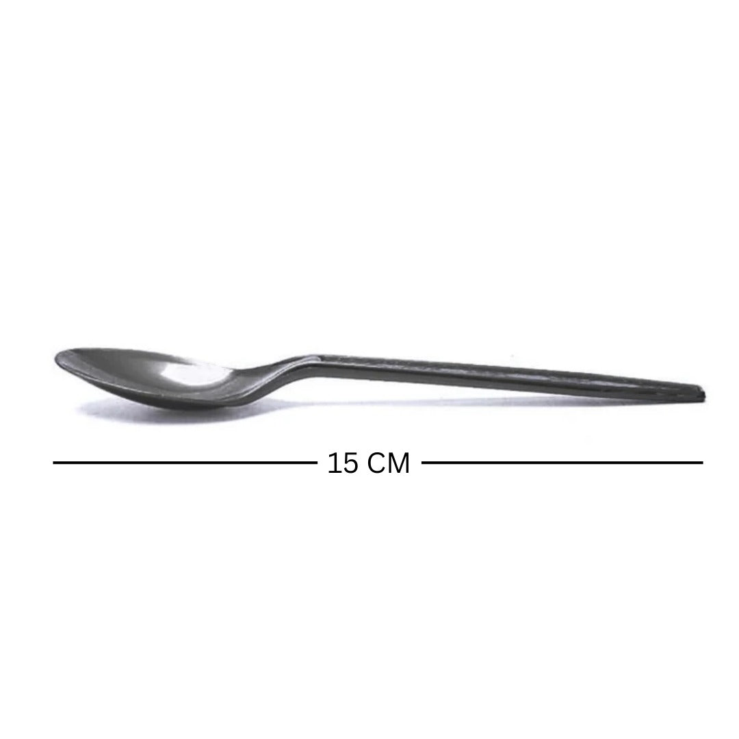 Diposable Black Plastic Spoons - 20PC