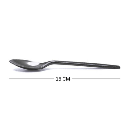 Diposable Black Plastic Spoons - 20PC