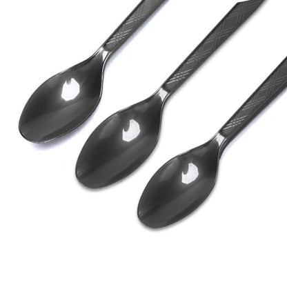 Diposable Black Plastic Spoons - 20PC