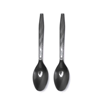 Diposable Black Plastic Spoons - 20PC