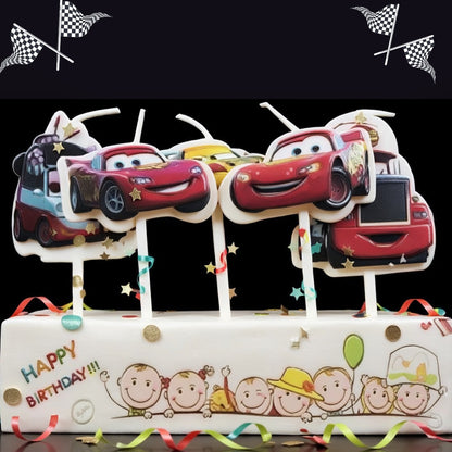 Disney Cars Theme Birthday Candle - 5PC