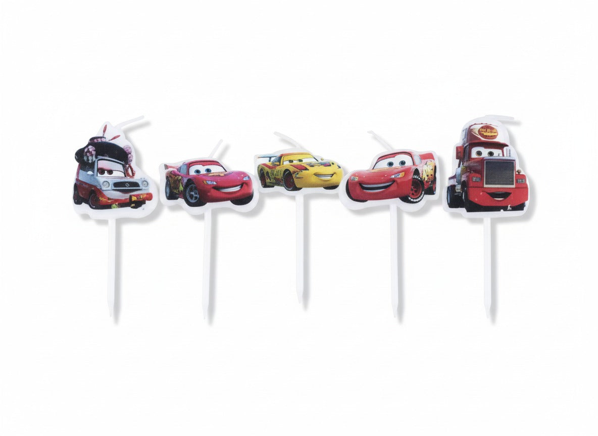 Disney Cars Theme Birthday Candle - 5PC