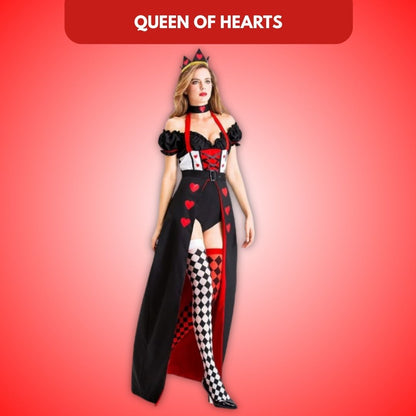 Queen of Hearts Fancy Adult Costume w/ Leggings