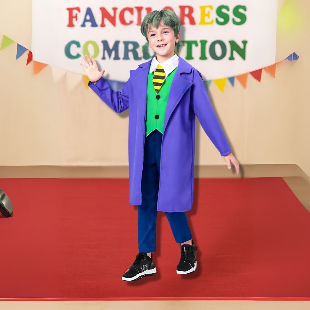 Dark Knight Deluxe Joker Costume w/ Doctor Coat, Pants & Vest for Kids