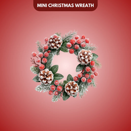 Small Wreath with Pine Cones and Cherries - 1PC