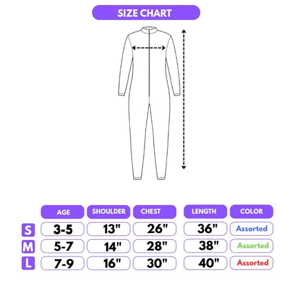 Stickman Light Up Jumpsuit Halloween Costume for Kids (Assorted Color)