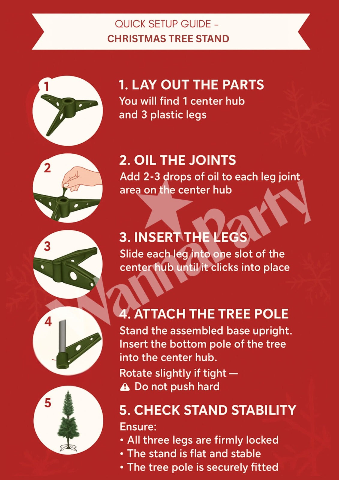 Pine Christmas Tree Green - 5FT with Cherry & Pine Tree Inserts