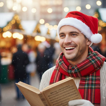 Plush Santa Christmas Hat for Adults