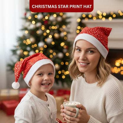Christmas Star Print Hat