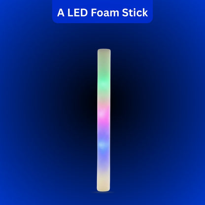 LED Foam Sticks for Cheering UV/Mehendi/Sangeet Party - 1PC