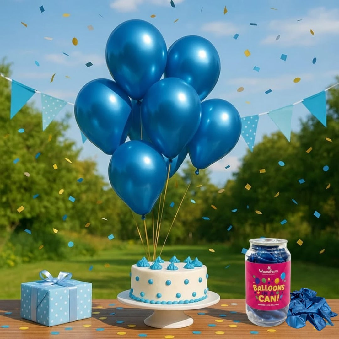 10" Chrome Blue Balloons - 20PC