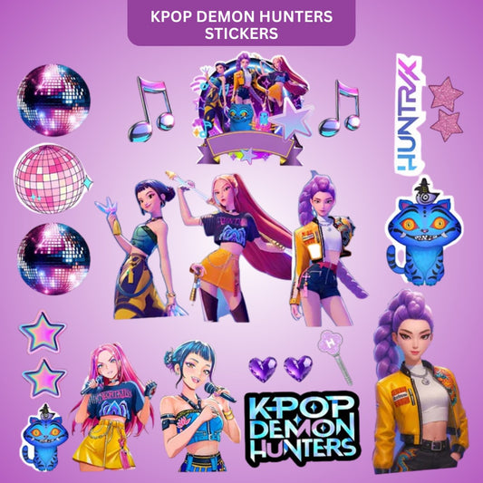 KPOP Rumi & Friends Stickers - 4 Sheets
