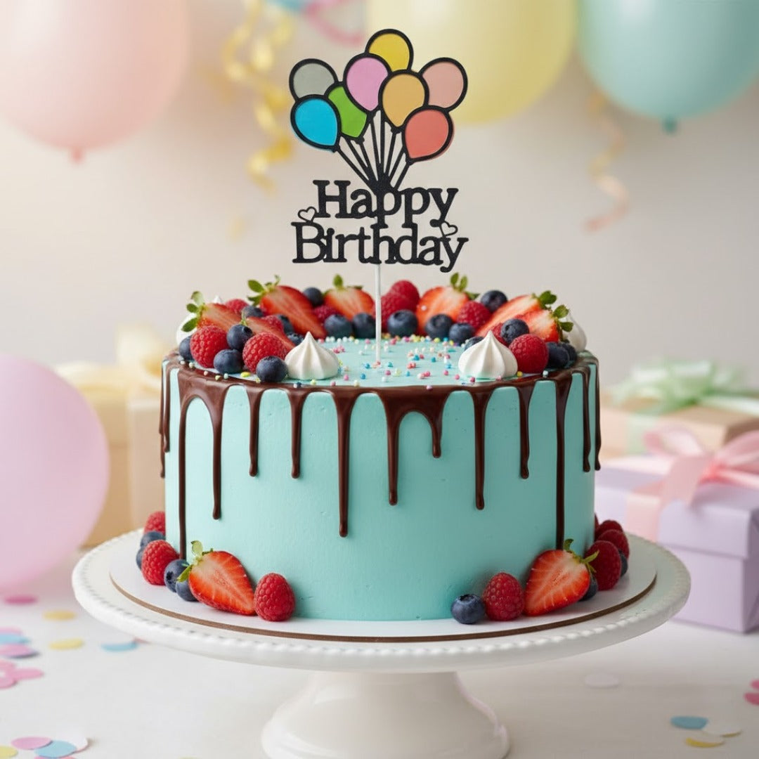 Happy Birthday Balloons Topper