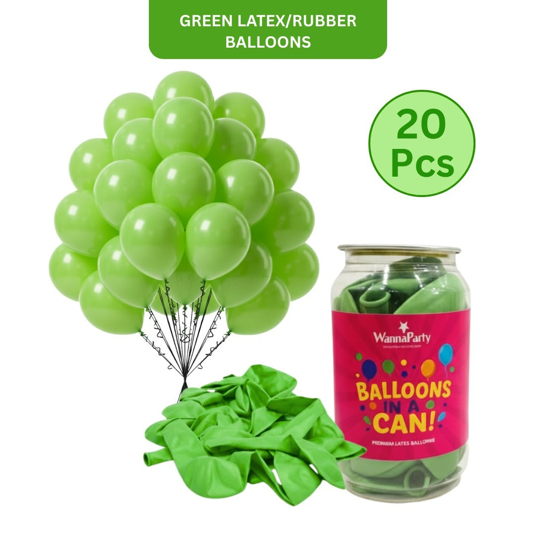 Balloon in a Can Light Green Latex Balloons (Pack of 20)