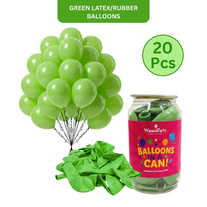 Balloon in a Can Light Green Latex Balloons (Pack of 20)