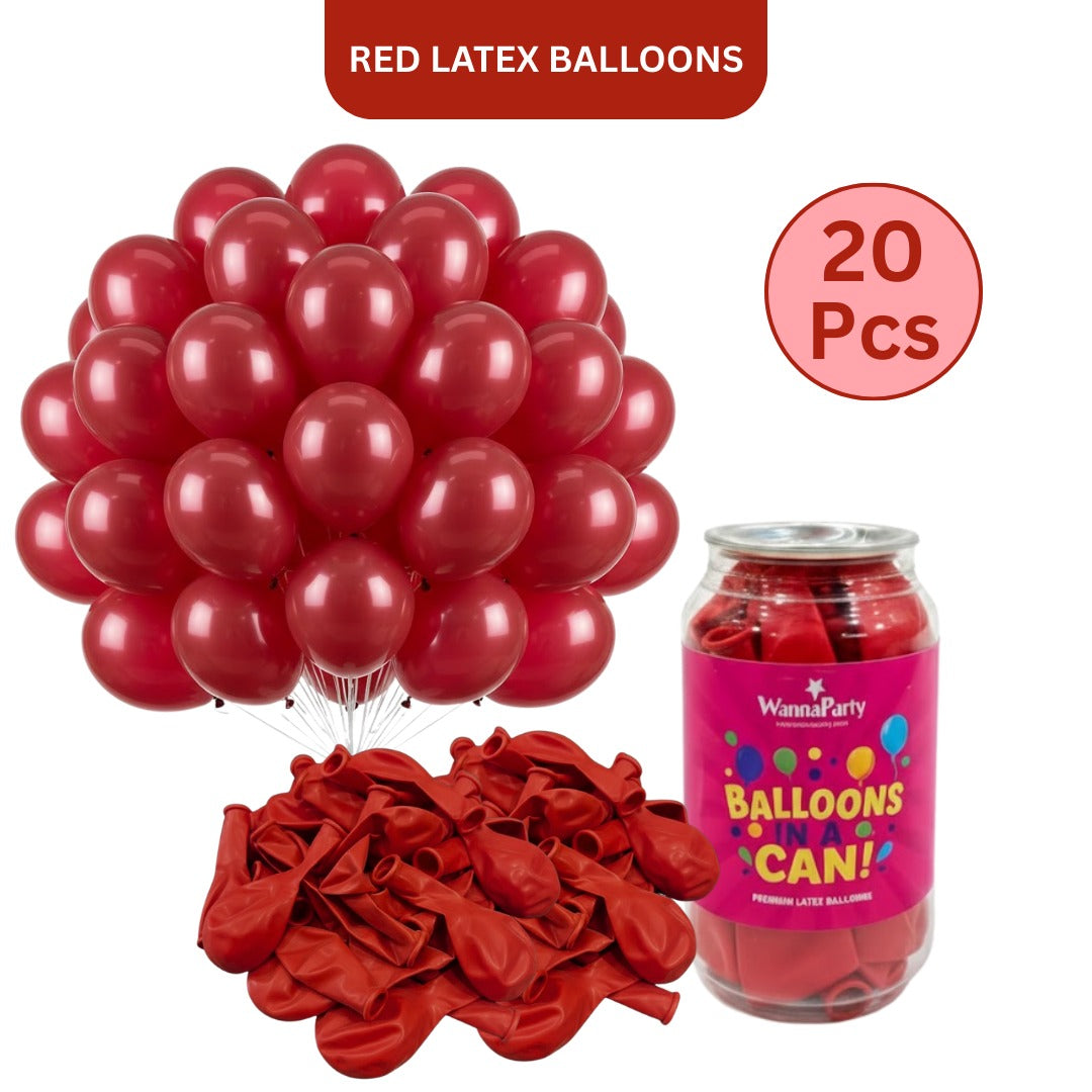 Red Party Balloons 10 Inch - Latex Balloons for Balloon Decoration - 20 Pc