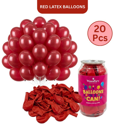Red Party Balloons 10 Inch - Latex Balloons for Balloon Decoration - 20 Pc