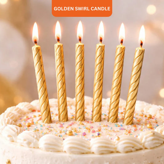 Golden Swirl Candle - 12PC