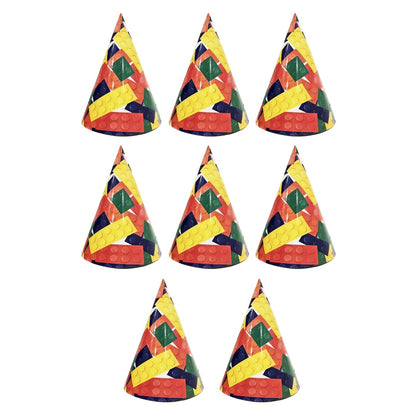 Lego Party Theme Hats - 8PC