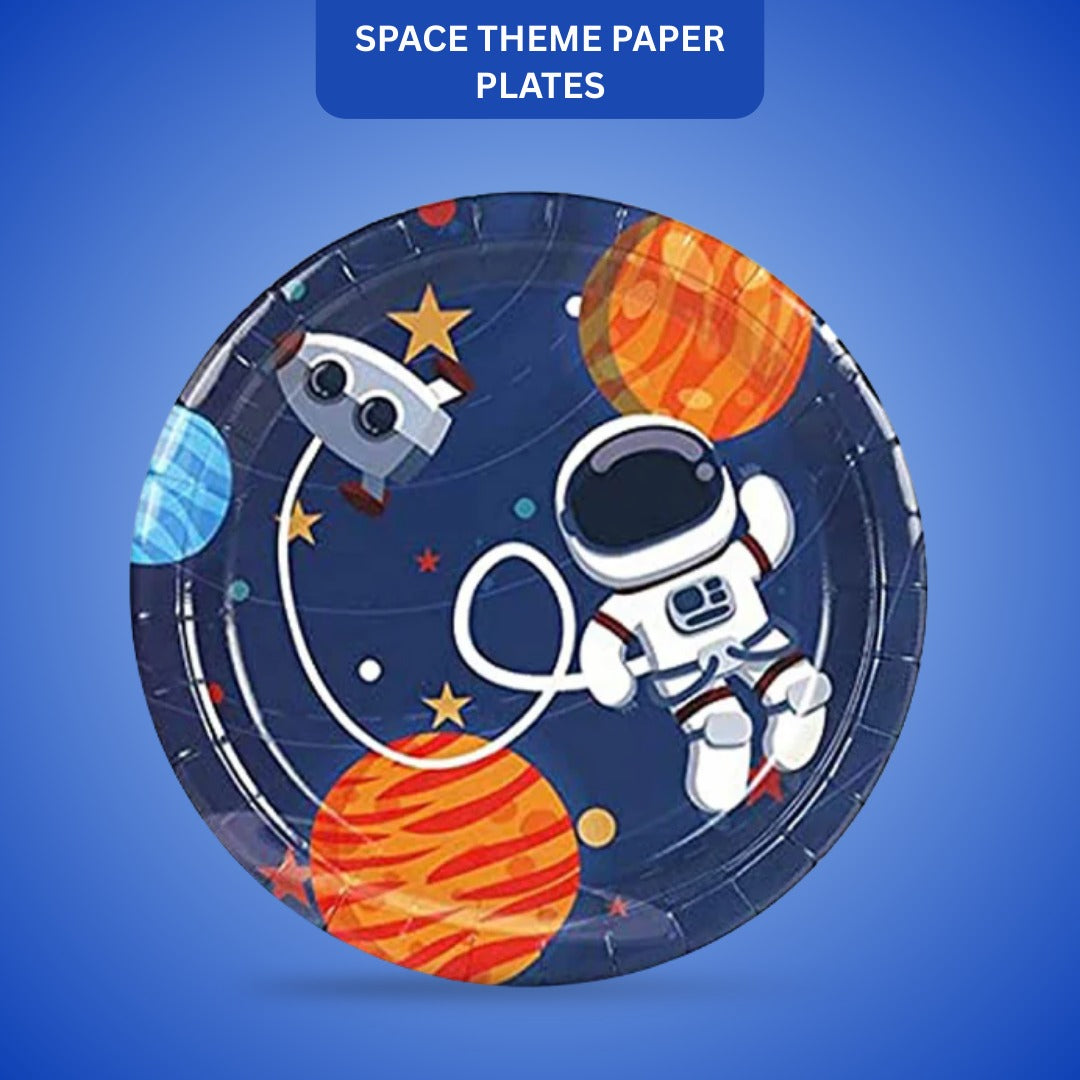 Space Theme Party Paper Plates - 9 inches - 10PC