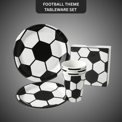Black & Gold Party Tableware Combo Kit - 40PC