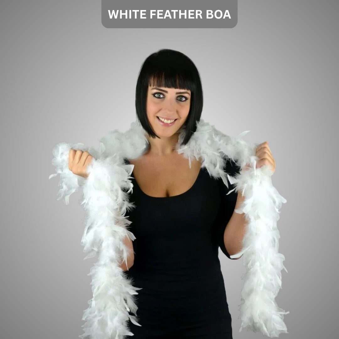 White Feather Boa for Bachelorette & Theme Party - 1PC