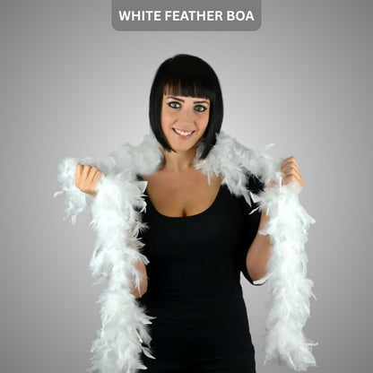 White Feather Boa for Bachelorette & Theme Party - 1PC