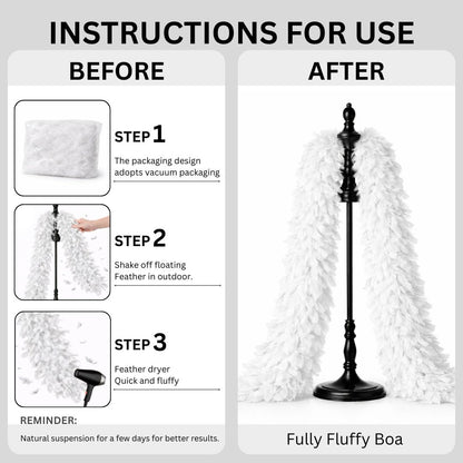 White Feather Boa for Bachelorette & Theme Party - 1PC
