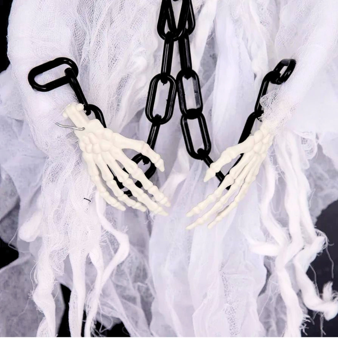 White Ghost Hanging Skeleton with Chain - 3FT - 1PC