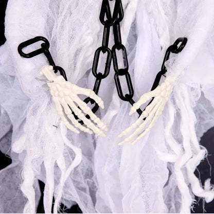 White Ghost Hanging Skeleton with Chain - 3FT - 1PC