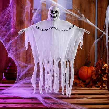White Ghost Hanging Skeleton with Chain - 3FT - 1PC