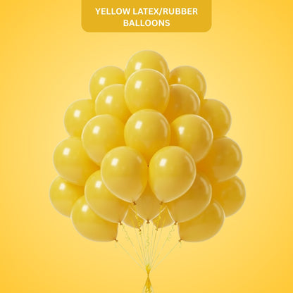 Yellow Latex/Rubber Balloons - 10 inches - 20PC