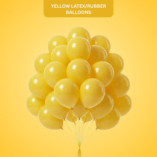 Yellow Latex/Rubber Balloons - 10 inches - 20PC