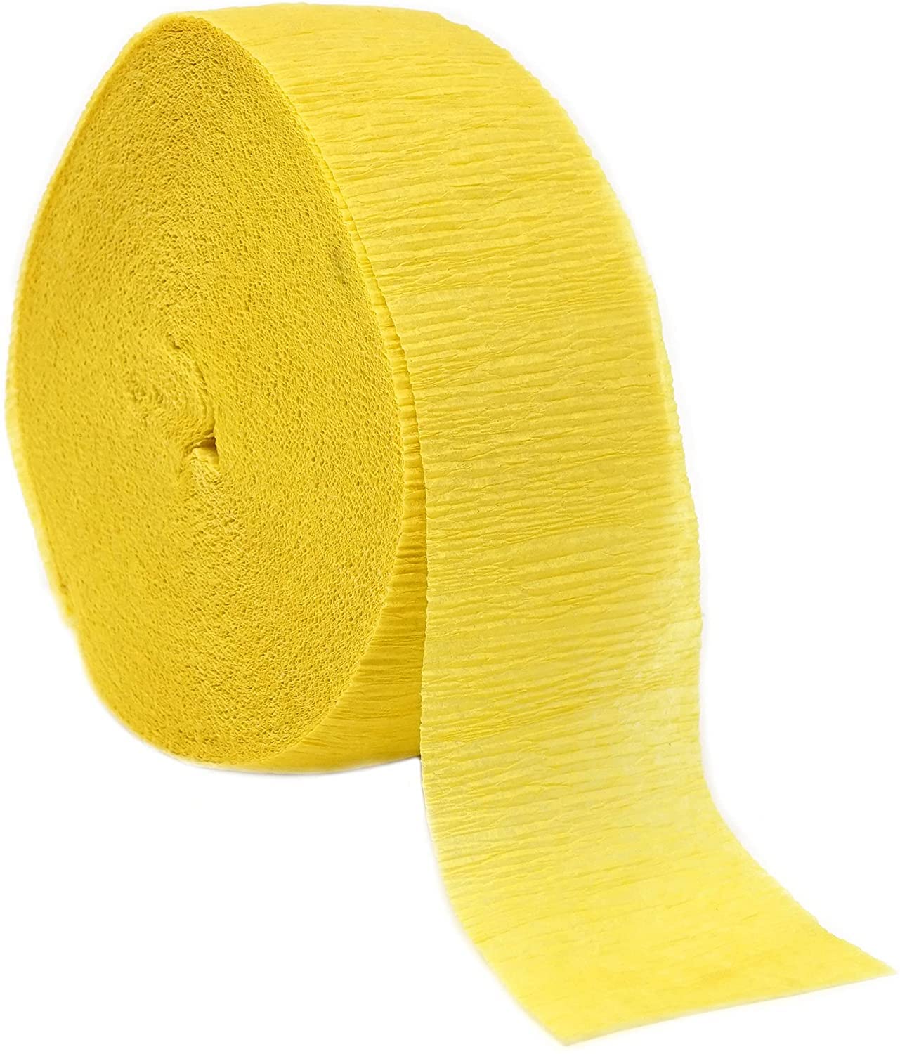 Yellow Crepe Streamers - 4PC
