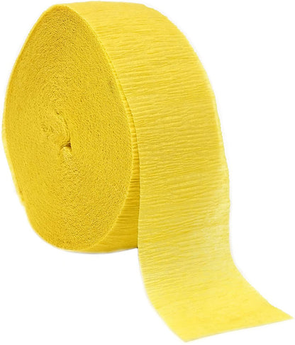Yellow Crepe Streamers - 4PC