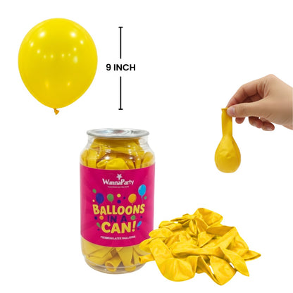Balloon in a Can Yellow Latex Balloons (Pack of 20)