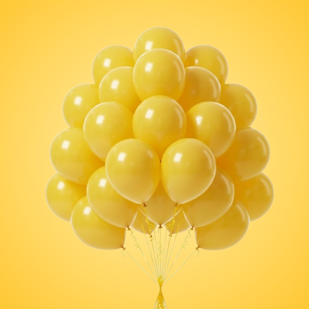 Balloon in a Can Yellow Latex Balloons (Pack of 20)