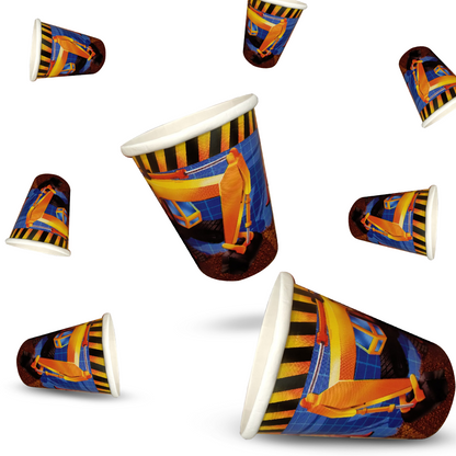 Underconstruction Theme Party Paper Cups - 350ML -  8PC