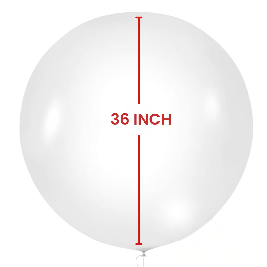 Transparent Jumbo Balloon 36 Inch | Clear Latex Balloon for Party Decor 1 Pc