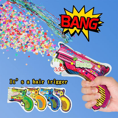 Gun Shaped Handy Party Popper - 6PC
