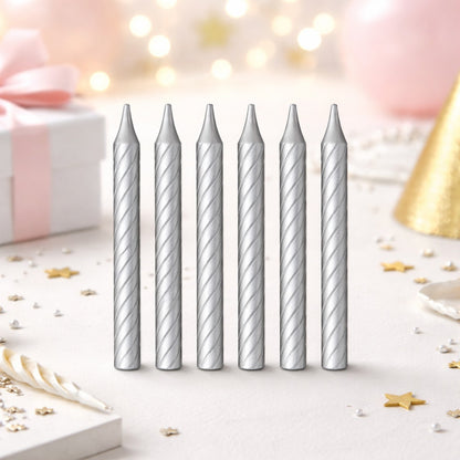 Silver Swirl Candle - 12PC