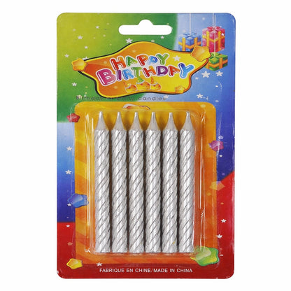 Silver Swirl Candle - 12PC