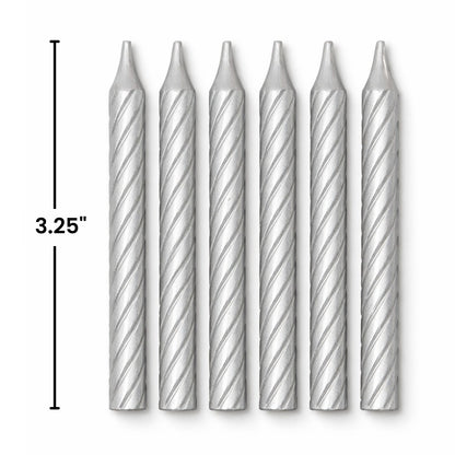 Silver Swirl Candle - 12PC