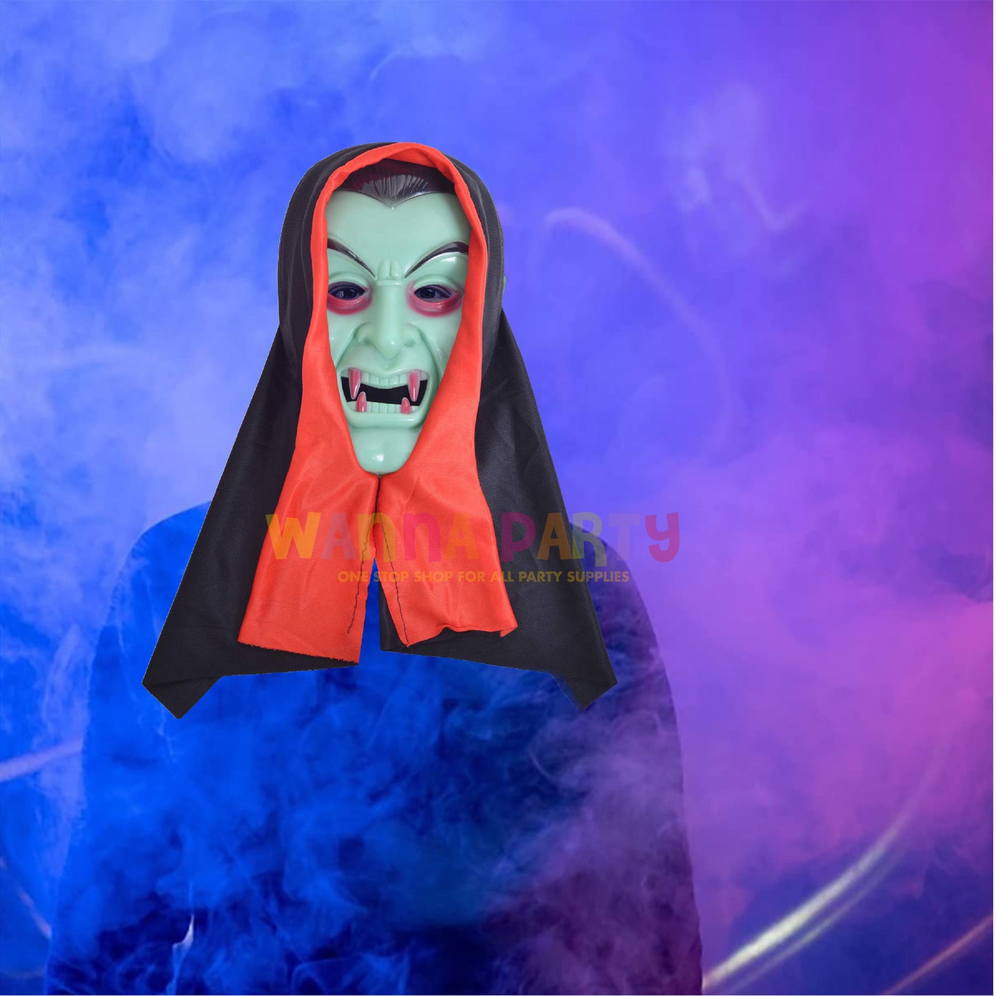 Glow in the Dark Blood Ghost Mask w/ Hood