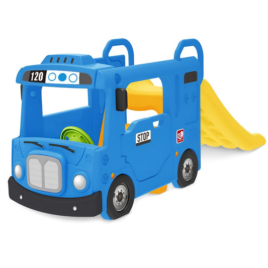 BLUE COMPACT BUS SLIDE by YAYA — kids activity toy for outdoor play and birthday gifts - image 1