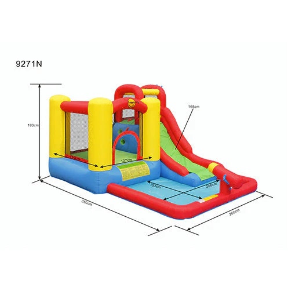 Happy Hop Jump & Splash Adventure Zone With Cannon by Happy Hop — kids activity toy for outdoor play and birthday gifts - image 1