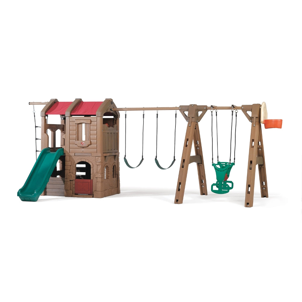 Np Adventure Lodge Play Center W/Glider by Step2 — kids activity toy for outdoor play and birthday gifts - image 1